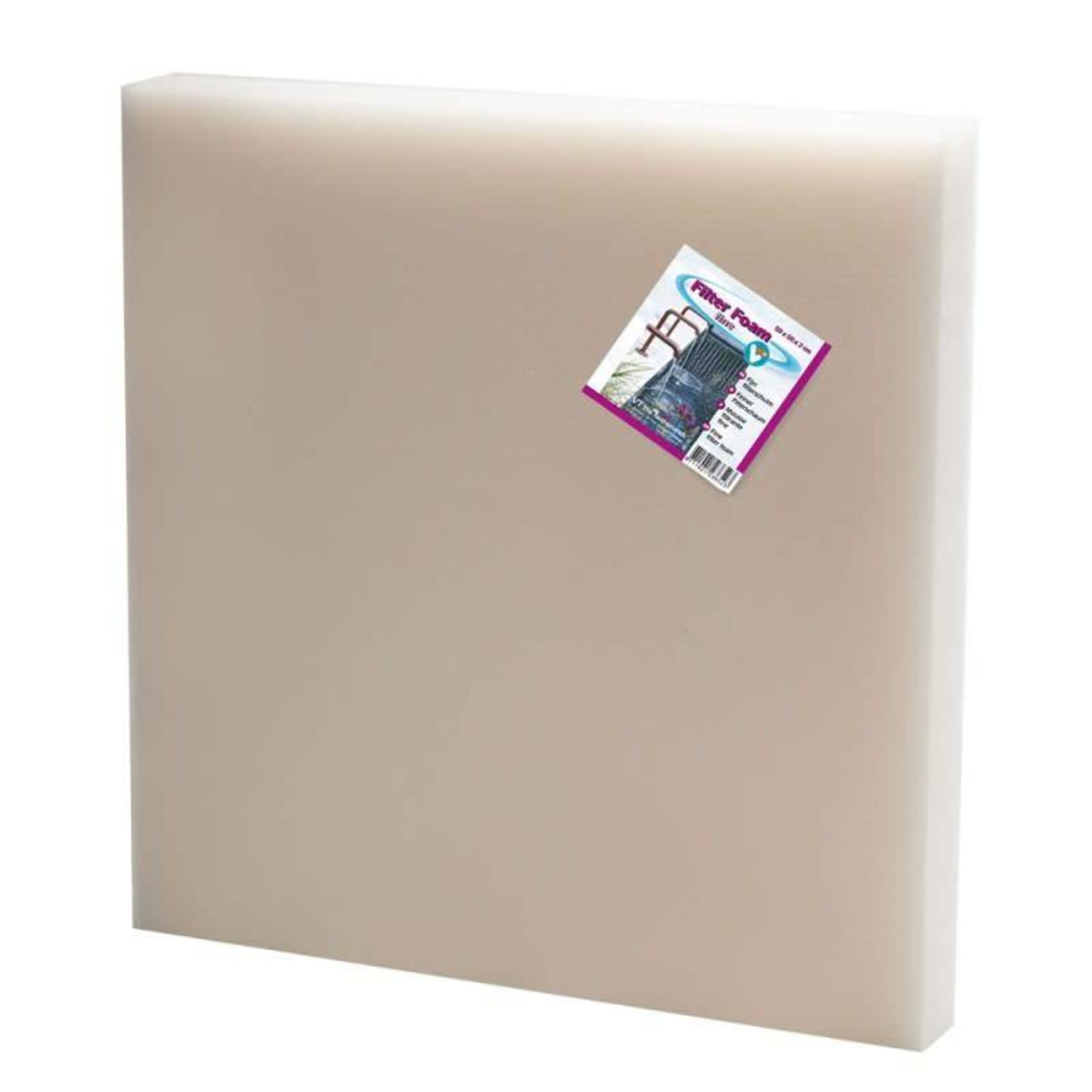 Mousse filtrante 50 x 50 x 5 cm blanc - Fine Mailbox