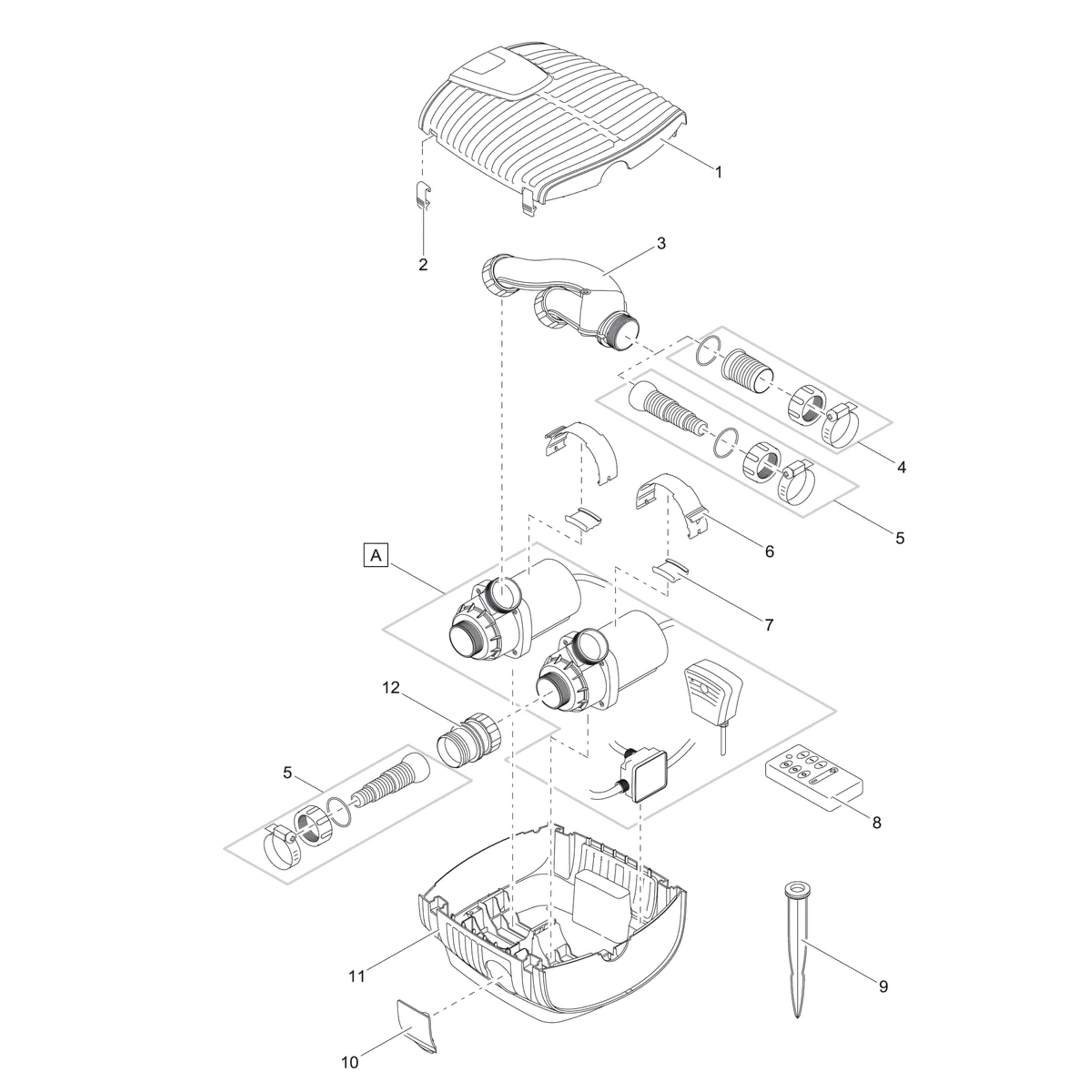 Télécommande Promax 20000-30000 - Pièces détachées pour Oase CAD Diagram, Diagram