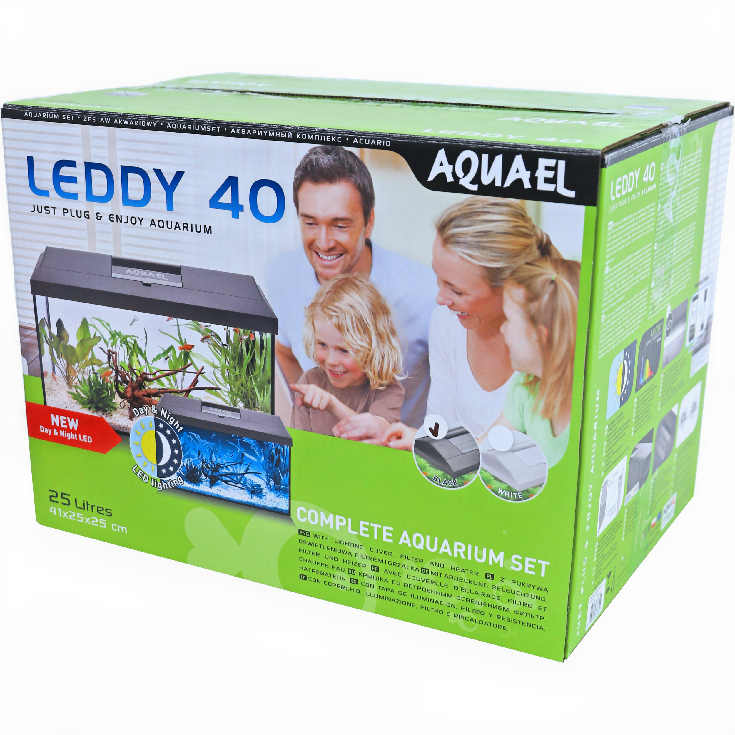 Aquarium Leddy 40 Day&Night Noir Adult, Male, Man, Person, Computer Hardware