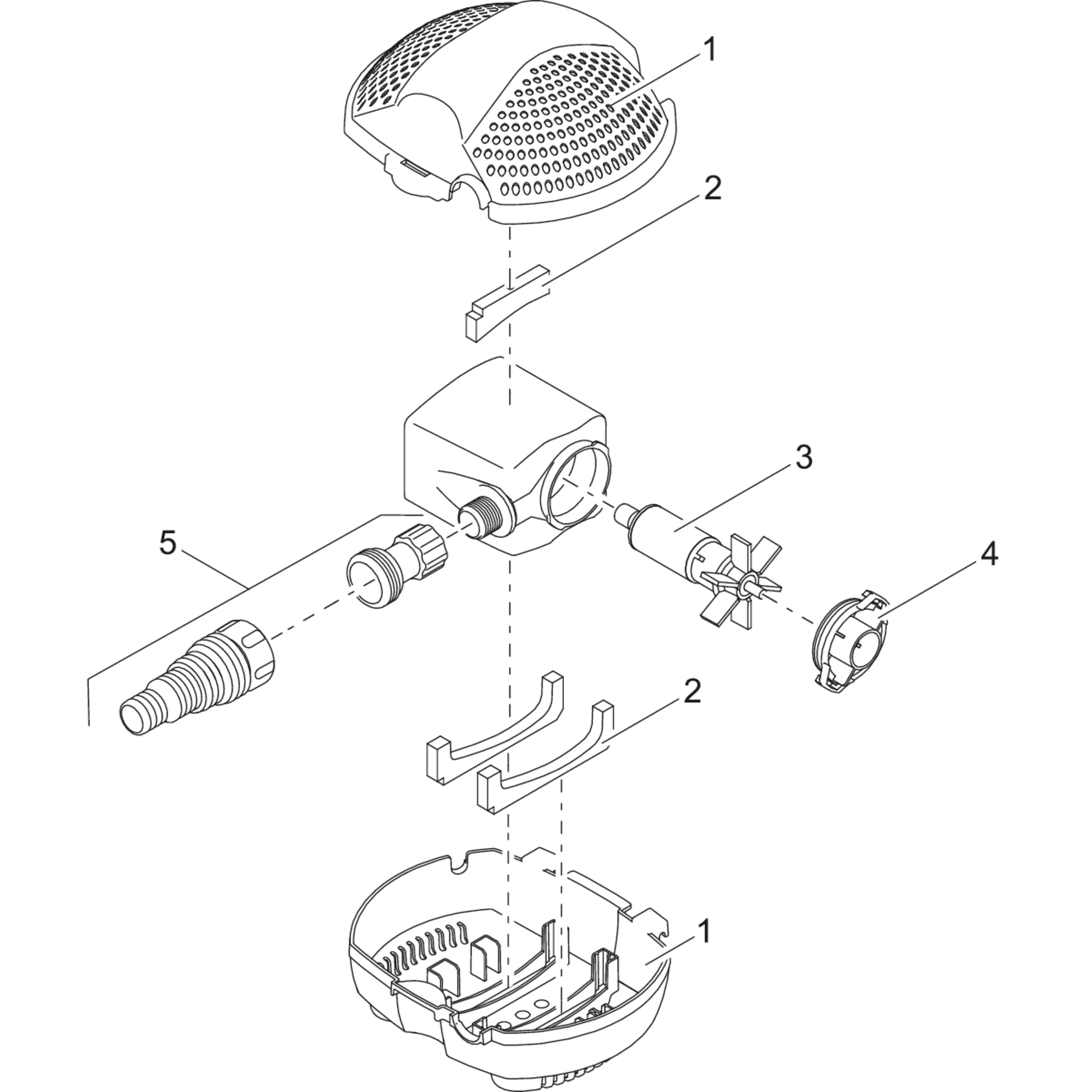 Colliers de serrage PondoMax 1500/2500 - Pièces détachées pour Oase Machine, Spoke, CAD Diagram, Diagram, Wheel