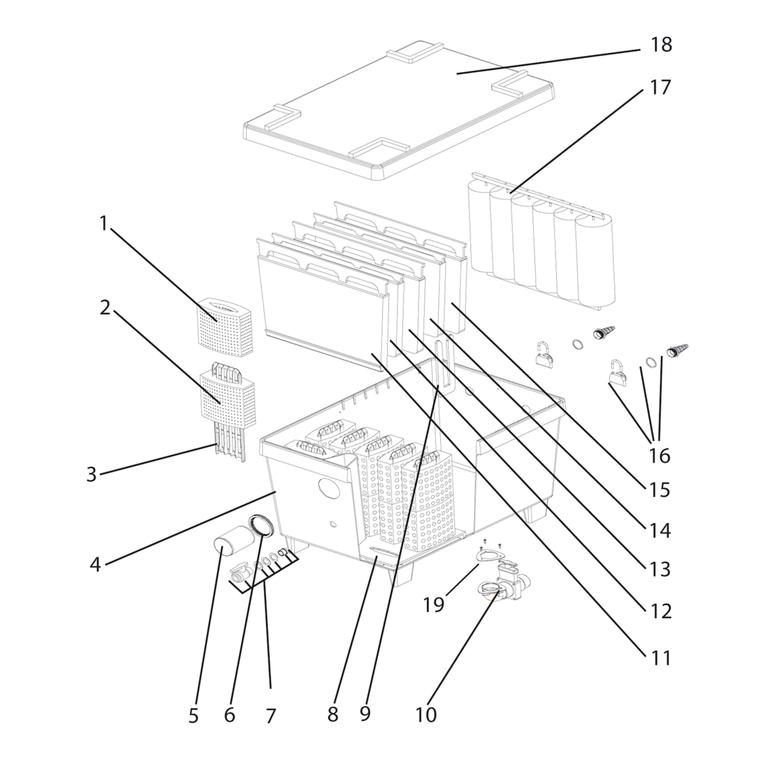 Conduite d'écoulement BioTec 30 - Pièces détachées pour Oase CAD Diagram, Diagram