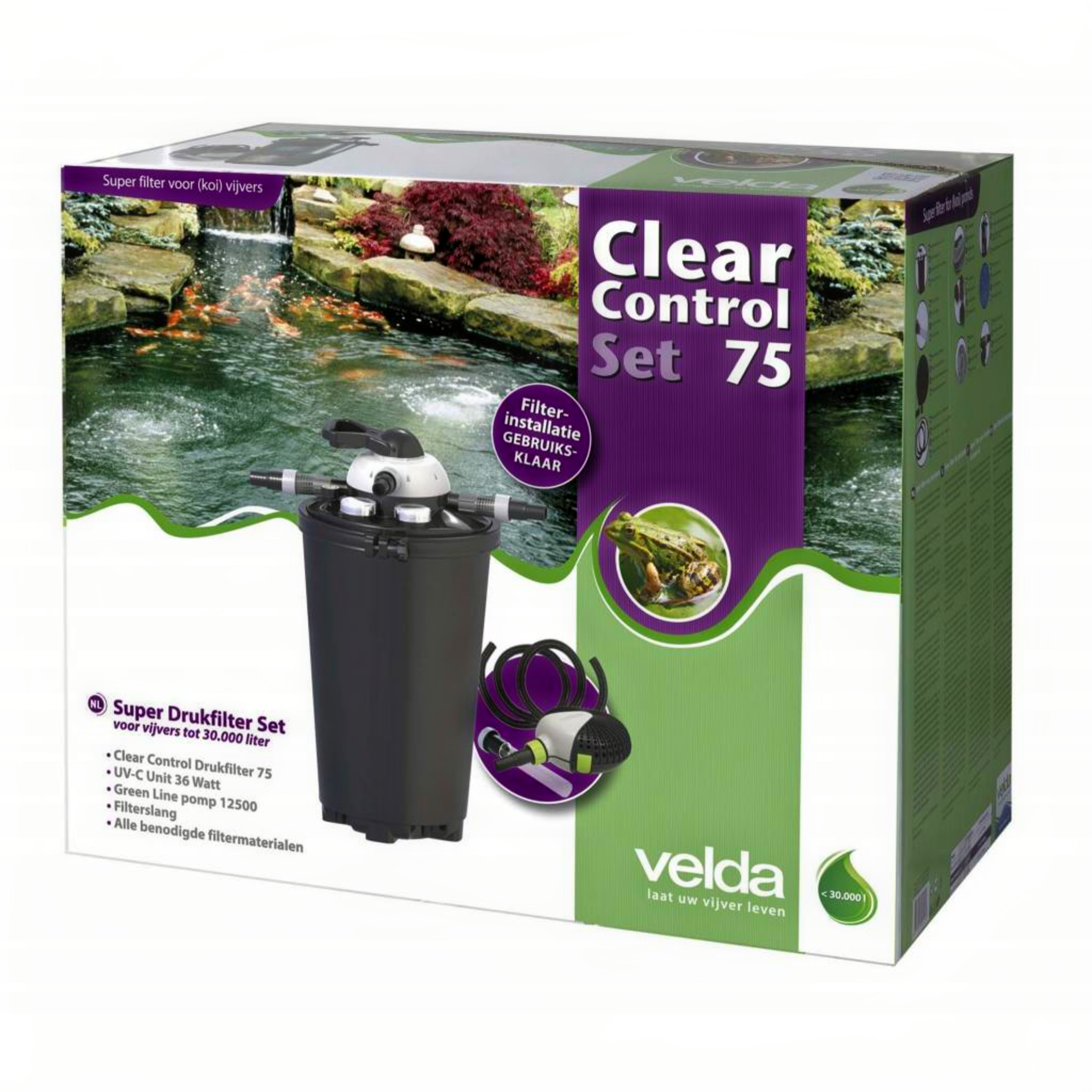 Clear Control 75 Set jusqu'à 30 000 litres de bassin Bottle, Water, Shaker