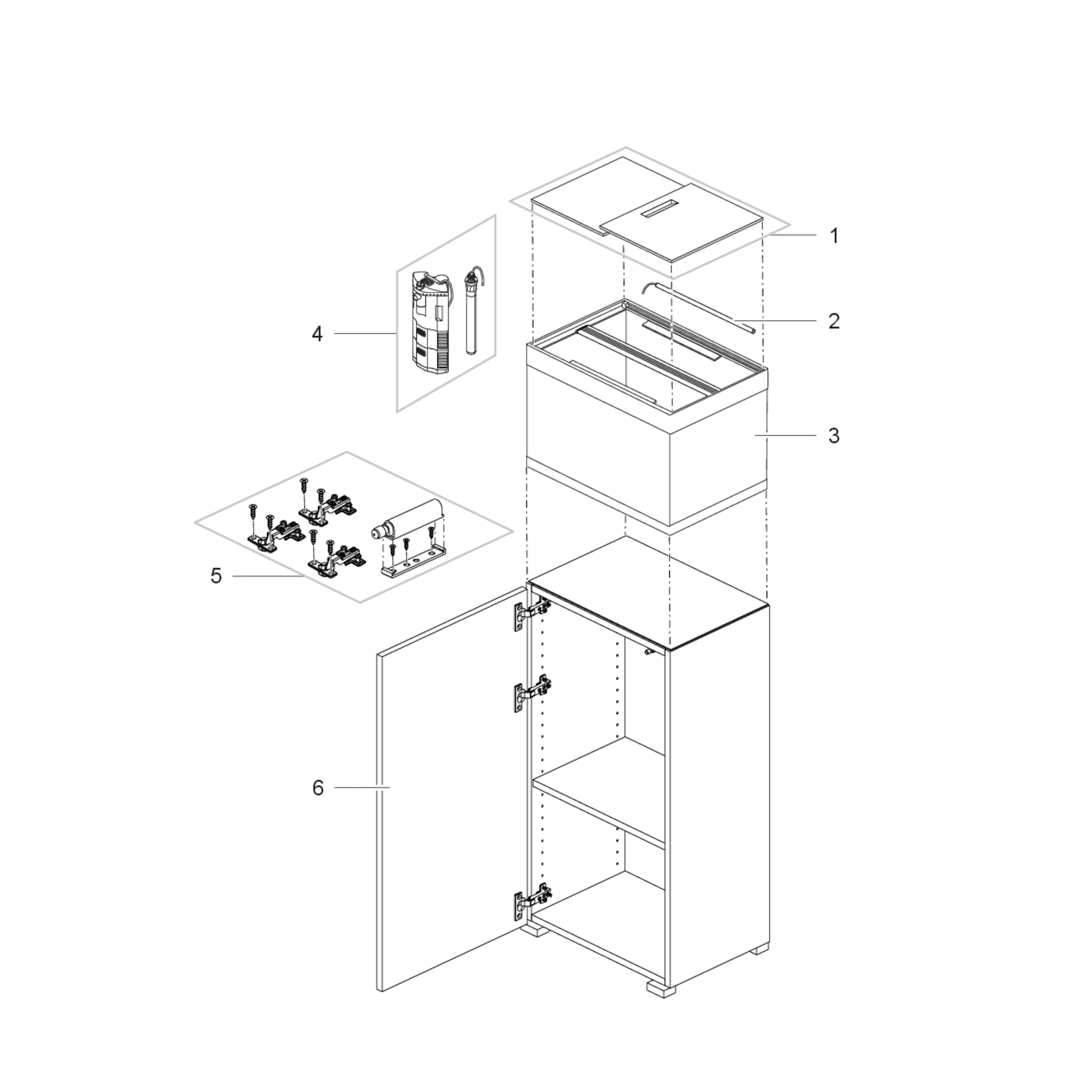 Couvercle StyleLine 85 noir - Pièces détachées pour Oase Chart, Plot, CAD Diagram, Diagram, Plan