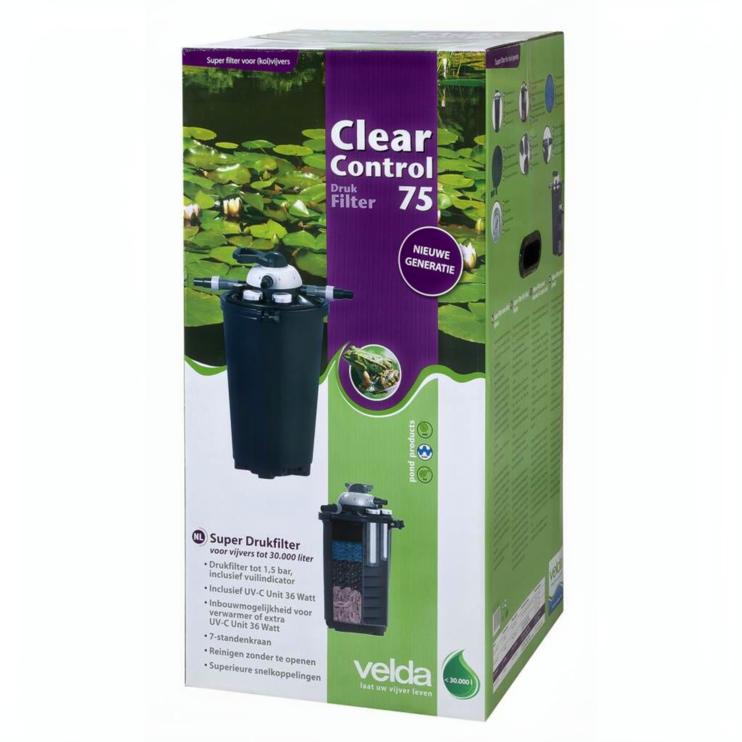 Clear Control 75 + Unité UV-C 36 Watt Bottle, Water